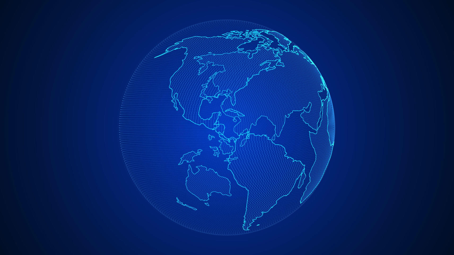 4k动态地球旋转蓝色背景视频的预览图