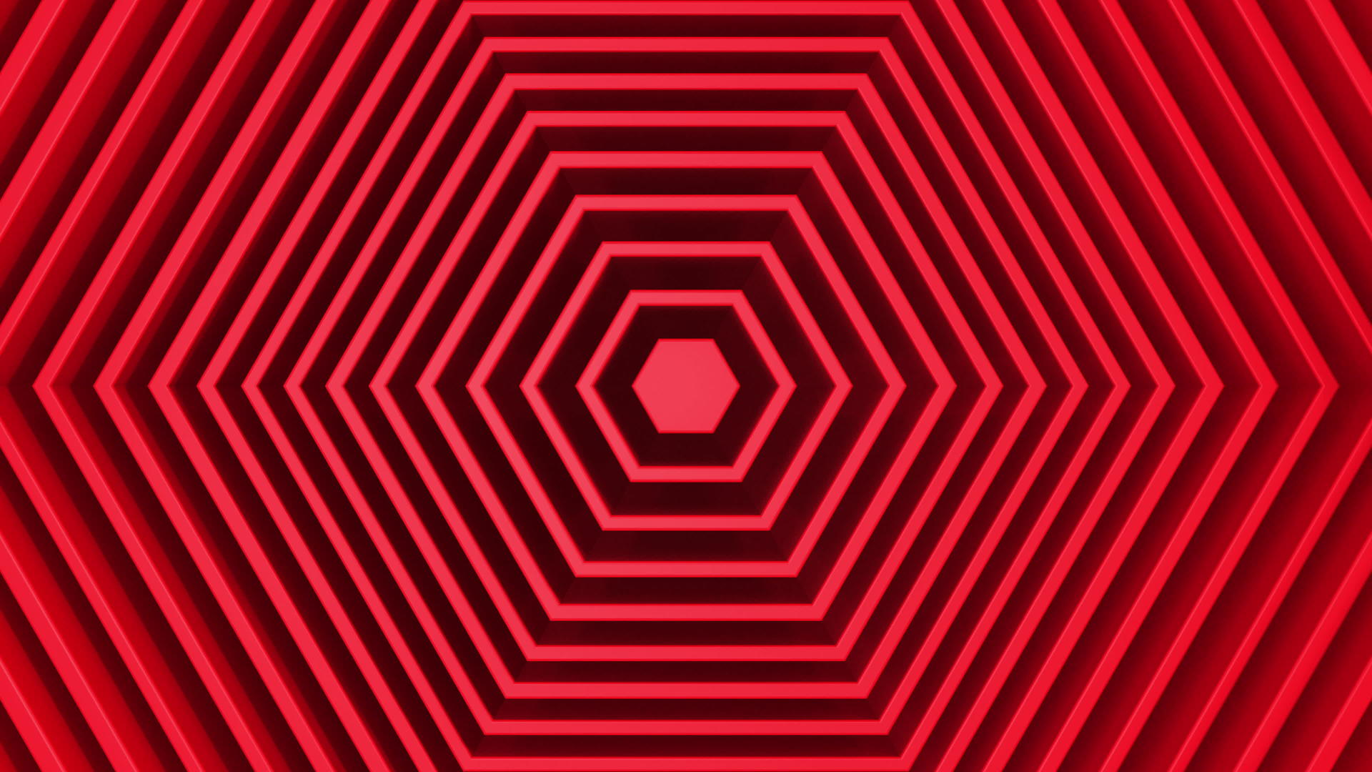红色极简主义具有六边形抽象图案的位移效果视频的预览图