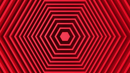 红色极简主义具有六边形抽象图案的位移效果视频的预览图