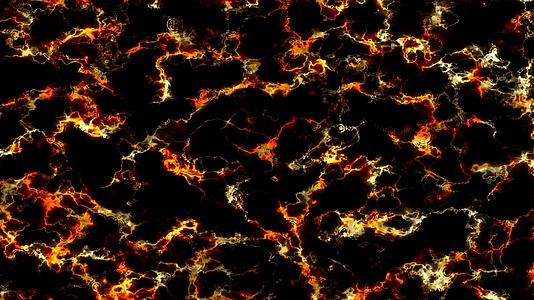 岩浆火焰4公里的雨滴在黑色大理石上喷射出闪光的矿物纹理视频的预览图