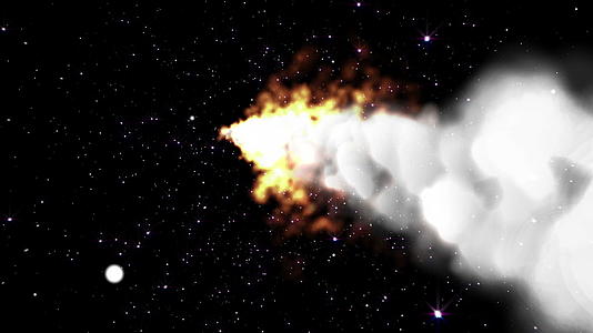 流星在空间中飞行抽象视频的预览图
