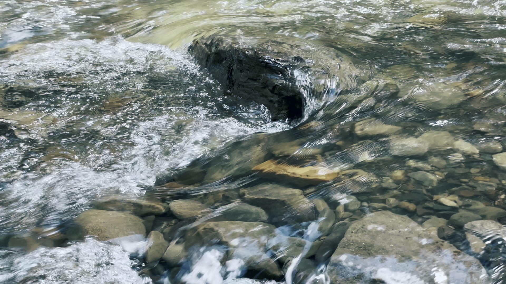 山河中的石头风景视频的预览图