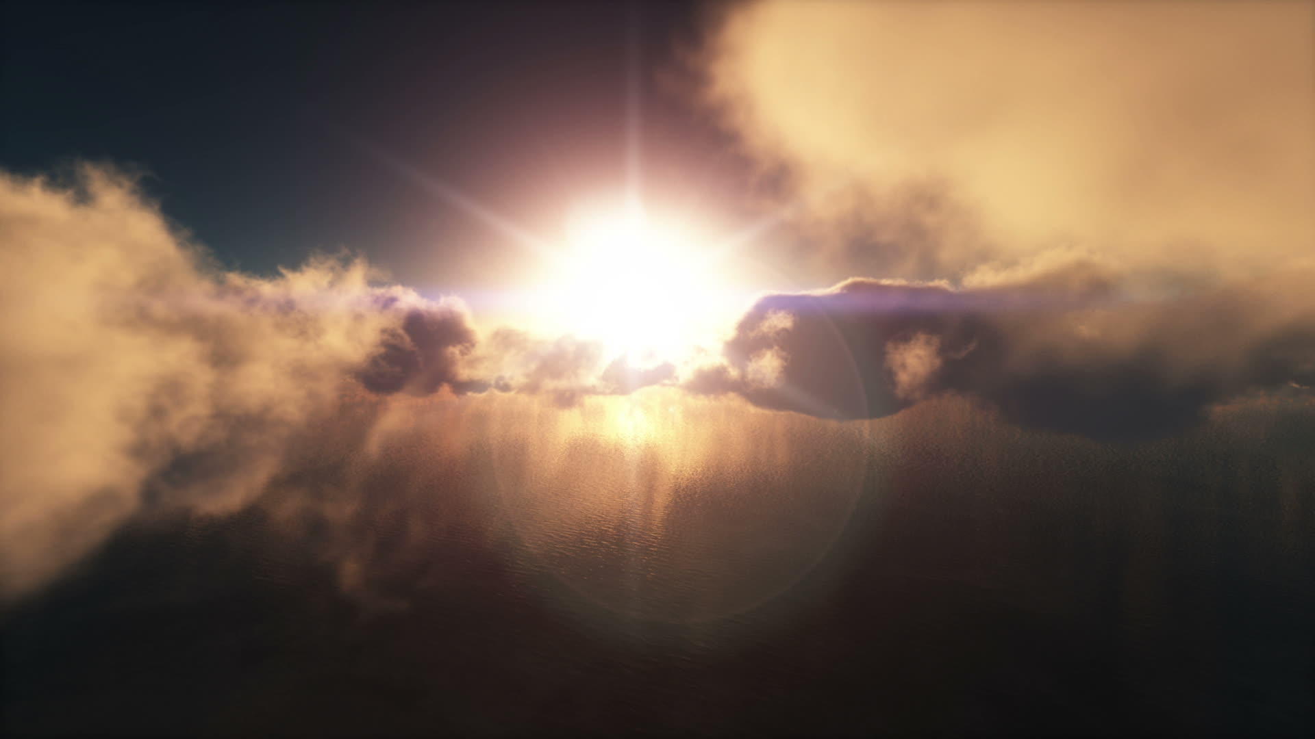 云和海的日落视频的预览图