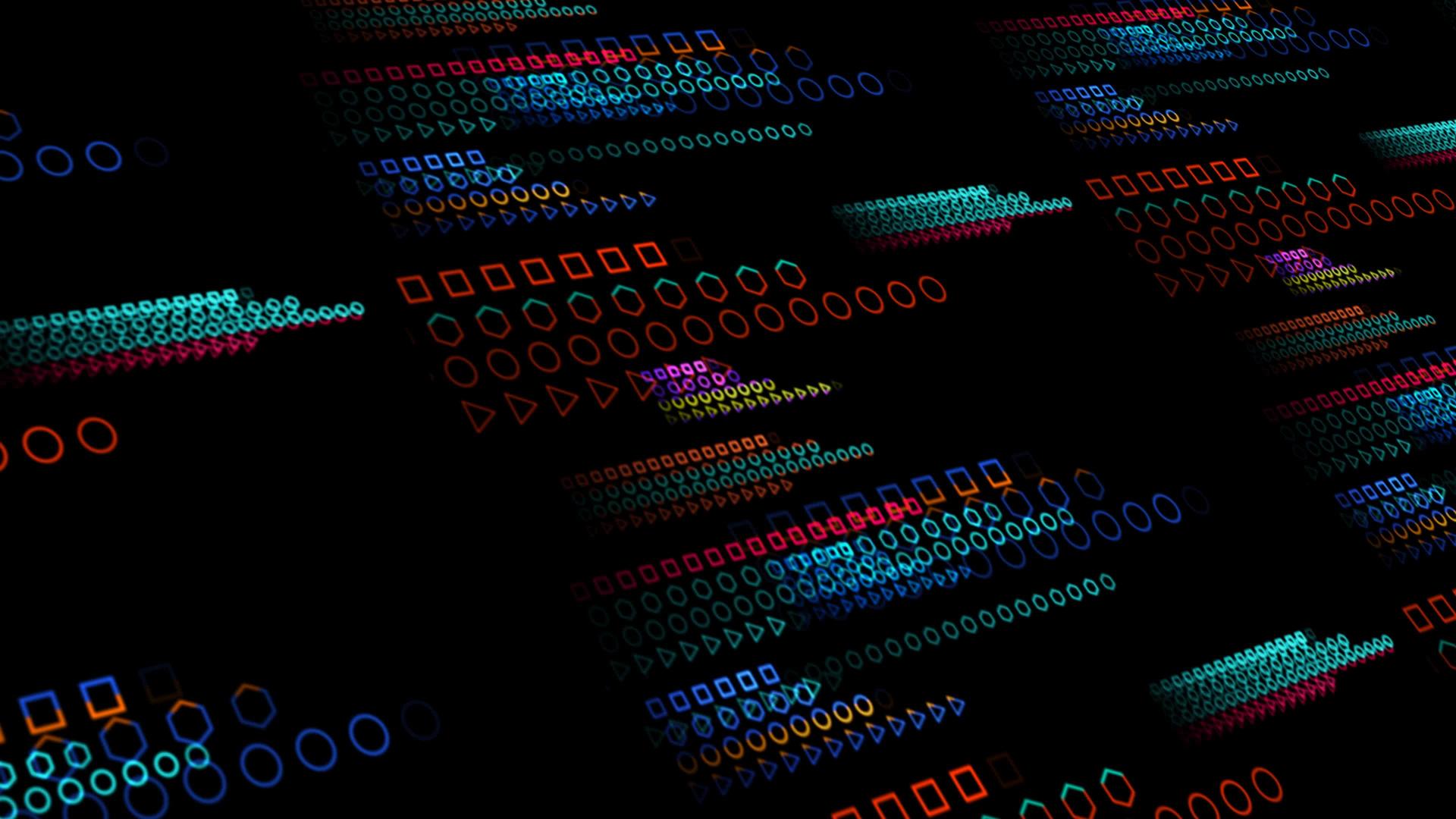 大数据抽象彩色多边形运动量子计算机未来技术视频的预览图