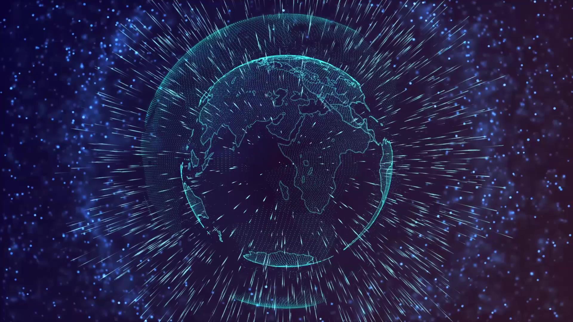 科技光线球体背景视频的预览图