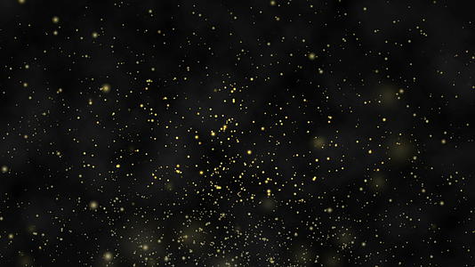 4k运动抽象图像显示颗粒金尘背景黑色背景漂浮在空中视频的预览图