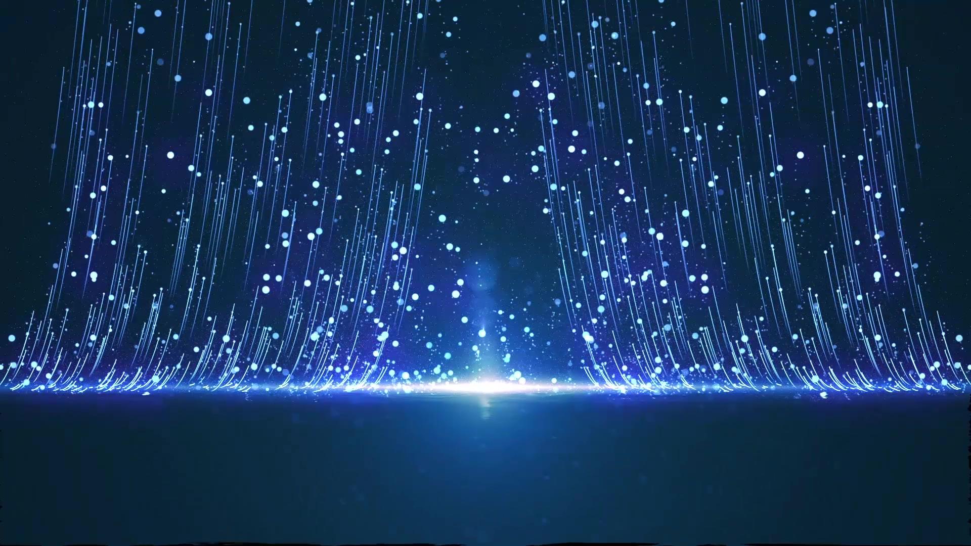 蓝色粒子闪烁光线视频的预览图