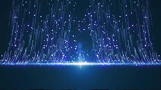 蓝色粒子闪烁光线视频的预览图
