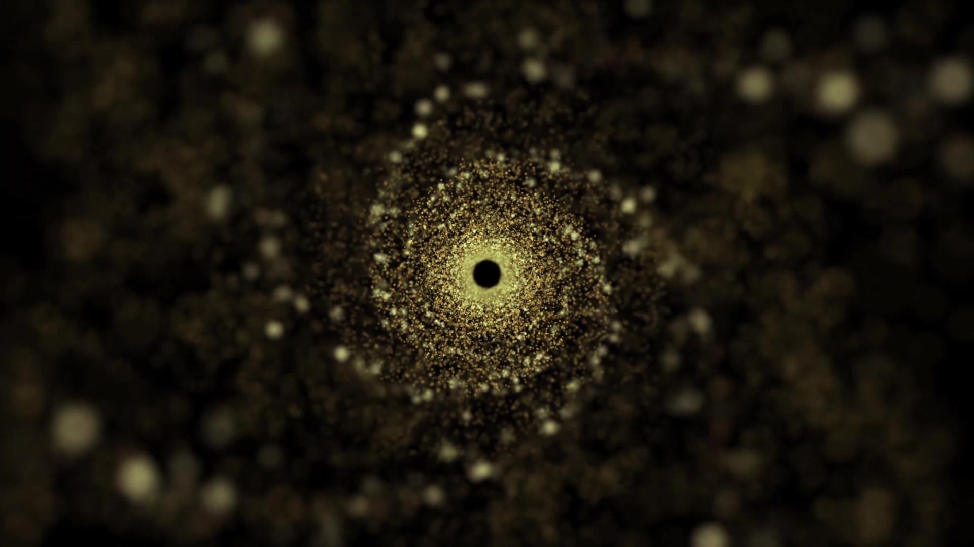 金色粒子旋涡背景视频的预览图