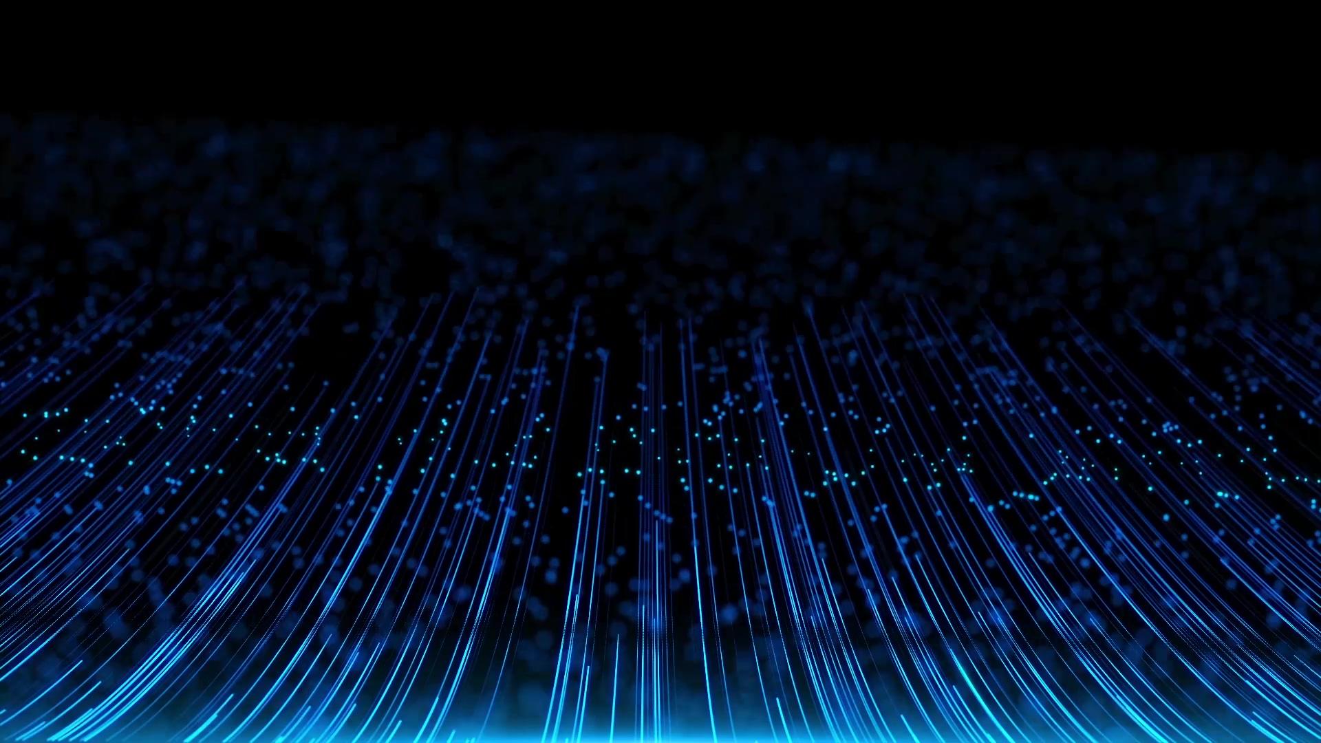 蓝色粒子光线背景视频的预览图
