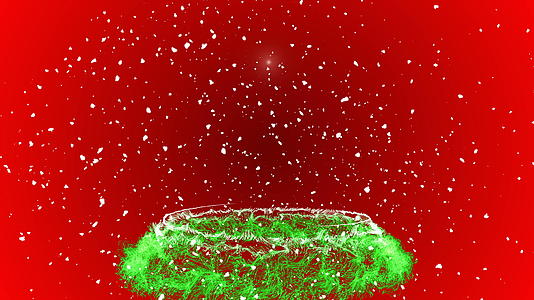红色背景下抽象的圣诞树H视频的预览图