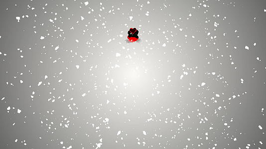 圣诞树由红心雪制成落在白色背景下视频的预览图