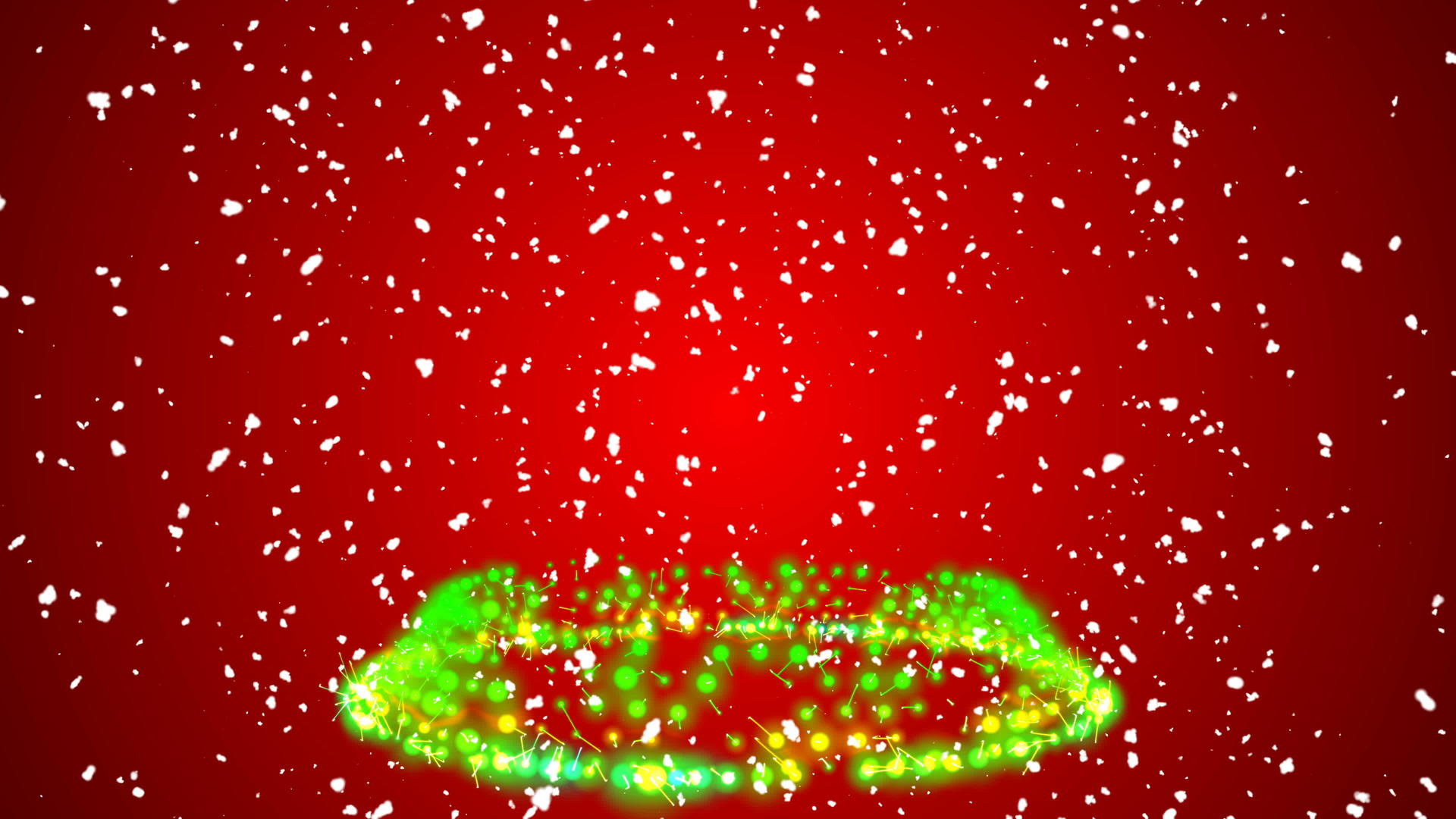 抽象的圣诞树雪落在红色背景下视频的预览图