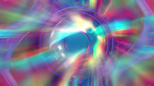 抽象的未来背景与彩虹射线视频的预览图