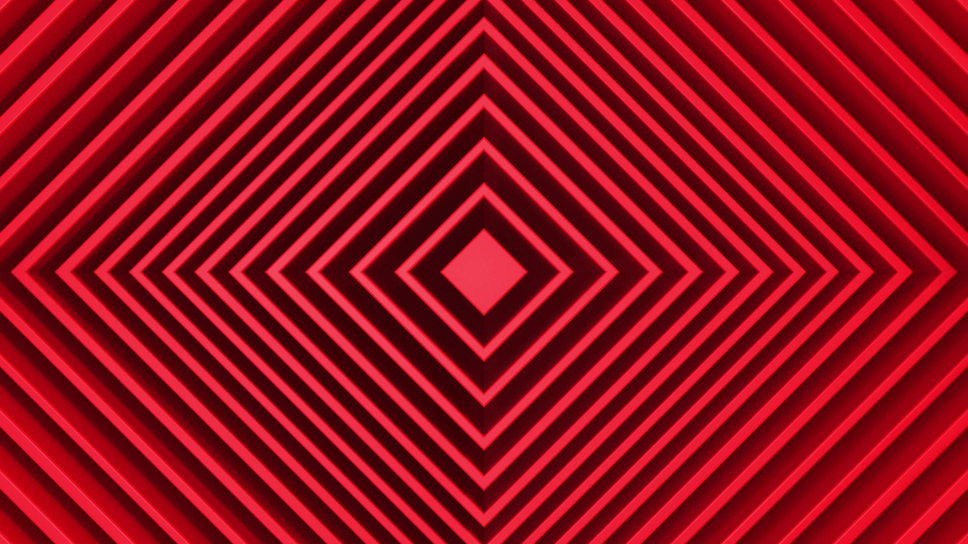 红色极简主义具有方形抽象图案白色清洁环的位移效果视频的预览图