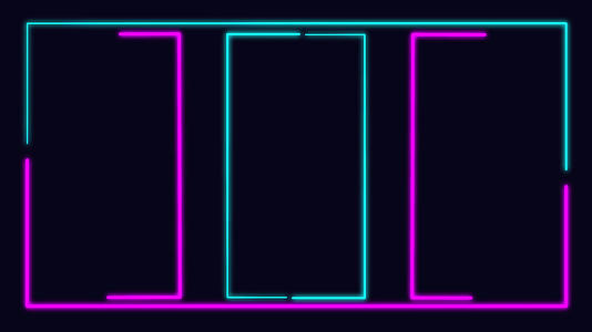 抽象无缝背景蓝色紫色光谱循环动画荧光紫外线4k发光视频的预览图