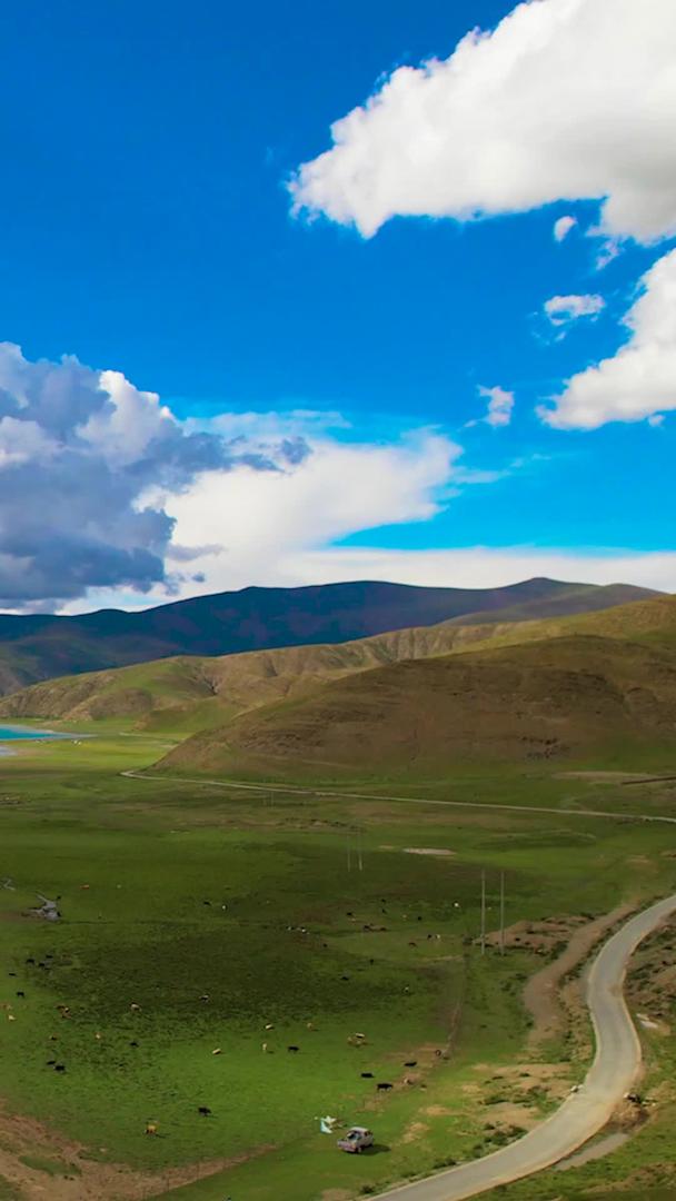 西藏羊卓雍措羊湖航拍视频的预览图