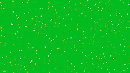 模糊的银色和金色的小星星飞行抽象运动闪闪发光的粒子视频的预览图