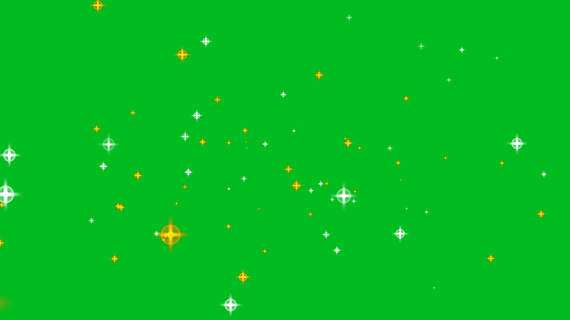 在绿色屏幕背景上闪闪发光的粒子视频的预览图