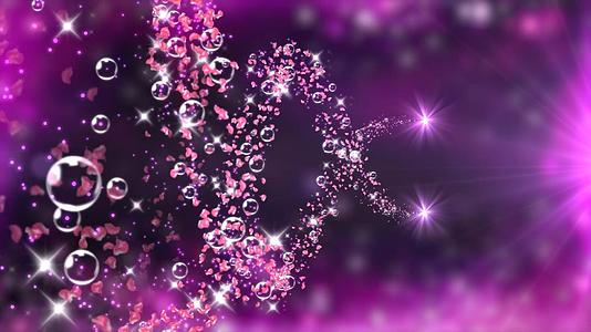 动态唯美粒子旋转花瓣气泡舞台背景视频元素视频的预览图