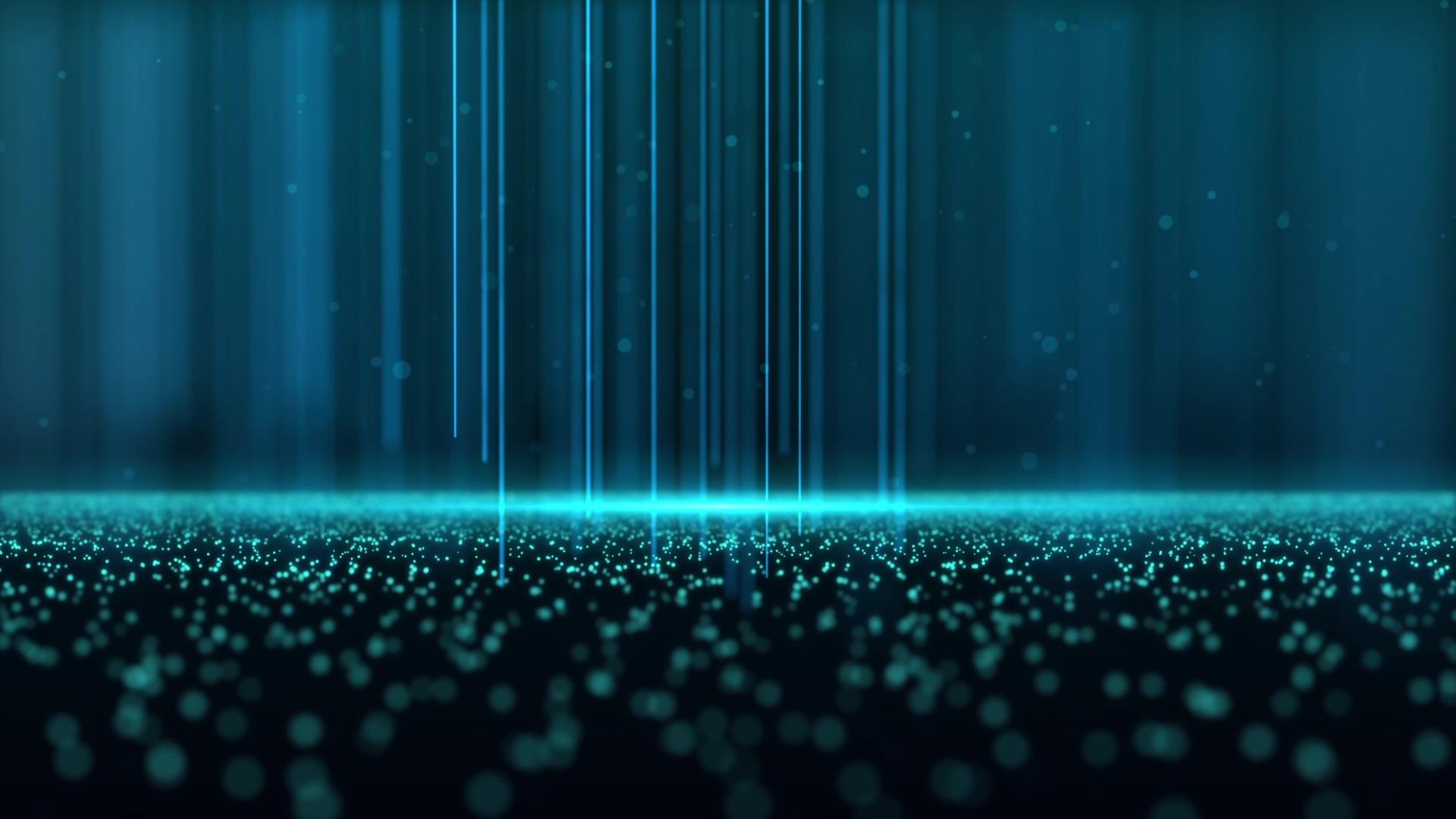 唯美蓝色粒子光线背景视频的预览图