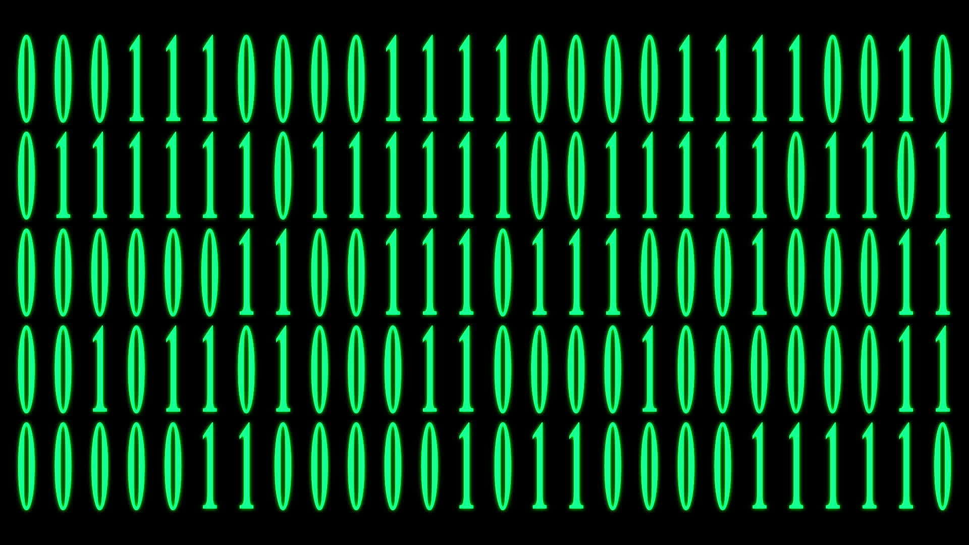 创建绿色二进制数字背景动画视频的预览图