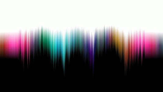 从左到右移动显示器上的色谱波颜色的每个线程并放大和放大视频的预览图