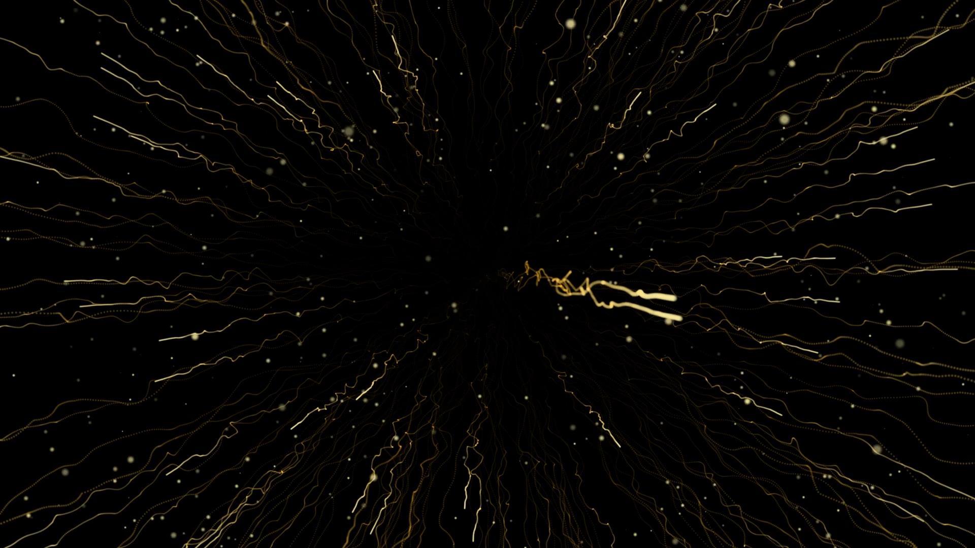 动态大气金色粒子流星爆炸透明背景视频元素视频的预览图