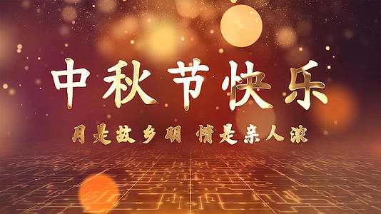 中国风水墨中秋节AE模板视频的预览图