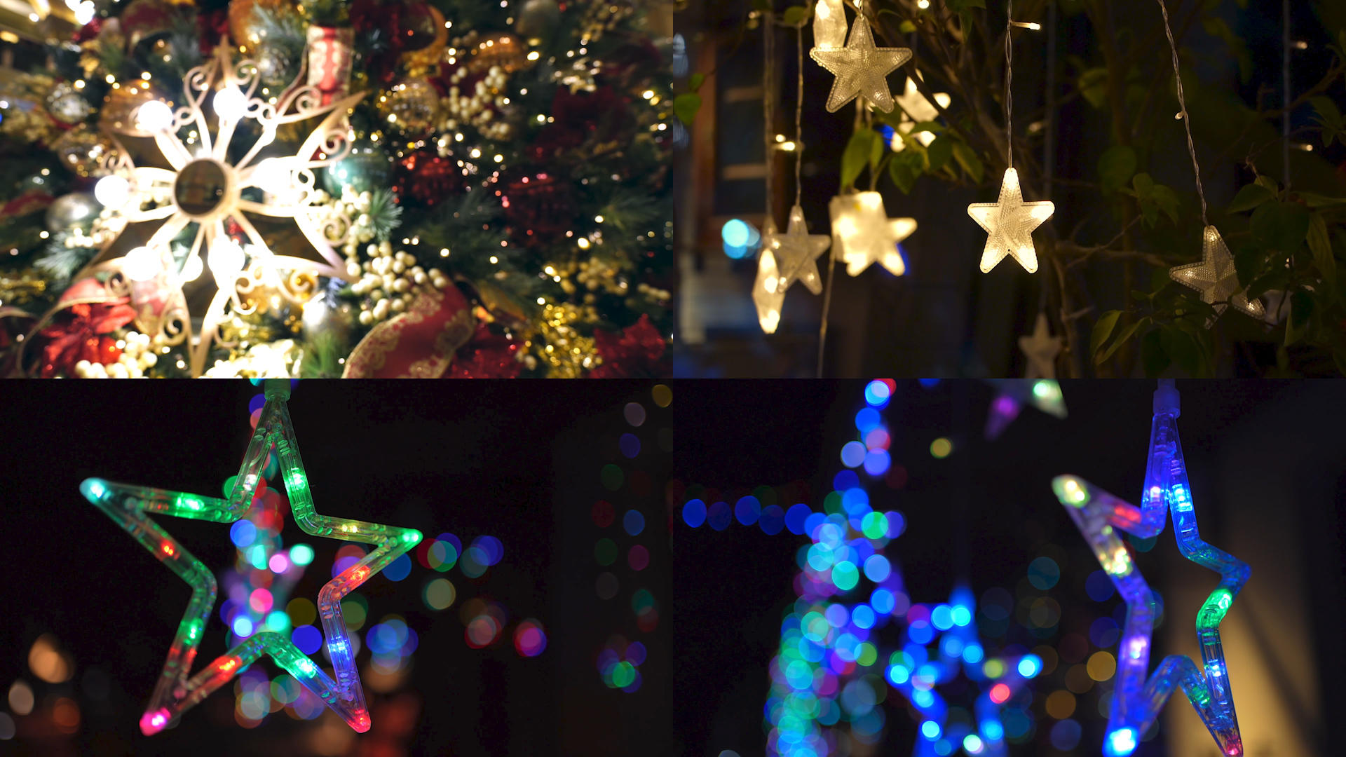 4K圣诞节灯光装饰合集视频的预览图