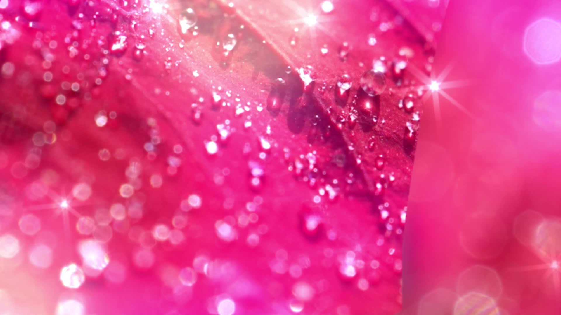 闪闪发光的粉色背景设计艺术视频的预览图
