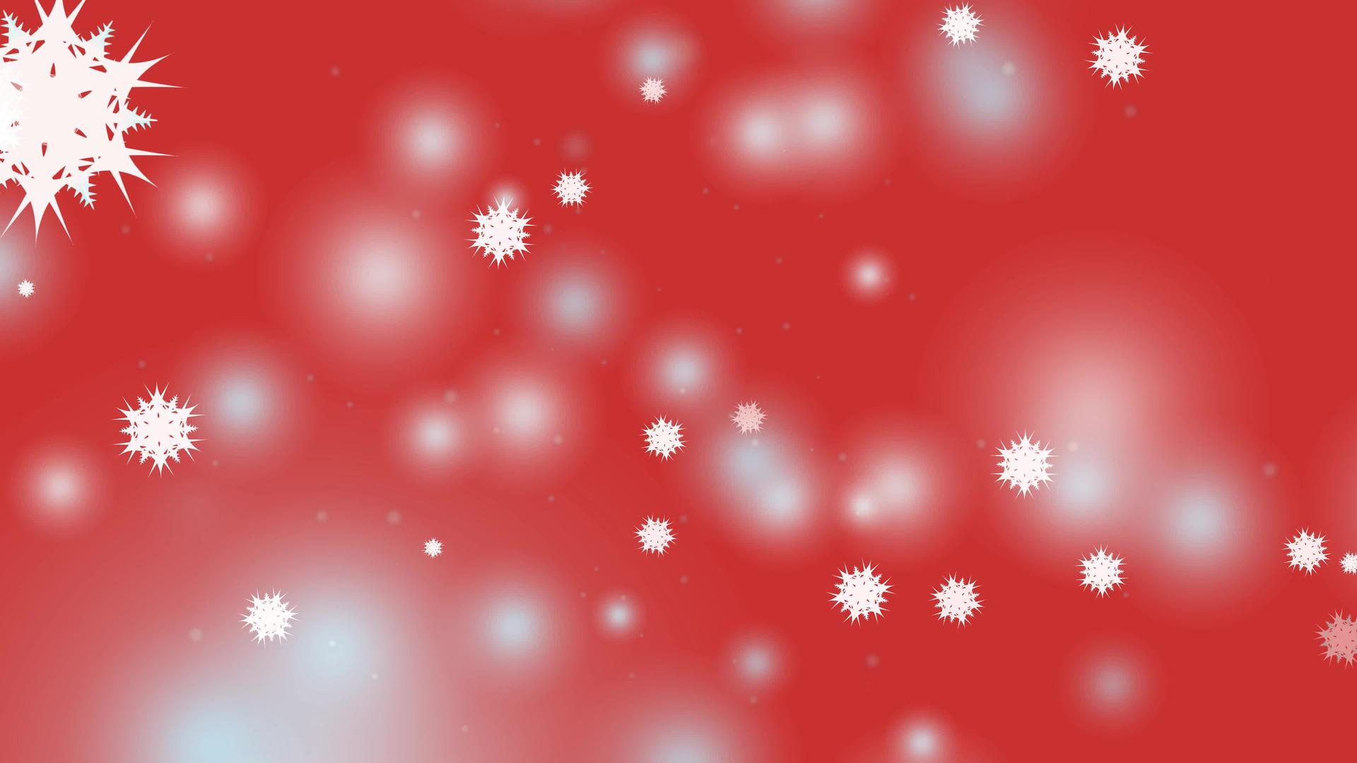 黑色屏幕上黑色屏幕上的短刺圣诞节红色背景下的冰尘颗粒元素视频的预览图