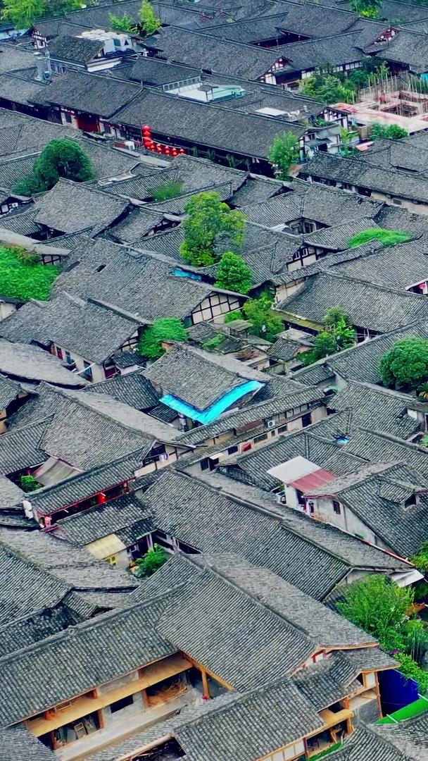 阆中古城景区航拍视频素材视频的预览图