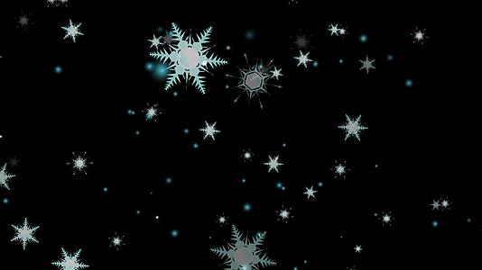 圣诞节和圣诞节前夕雪花落在冰雪中灰尘和颗粒元素闪烁视频的预览图
