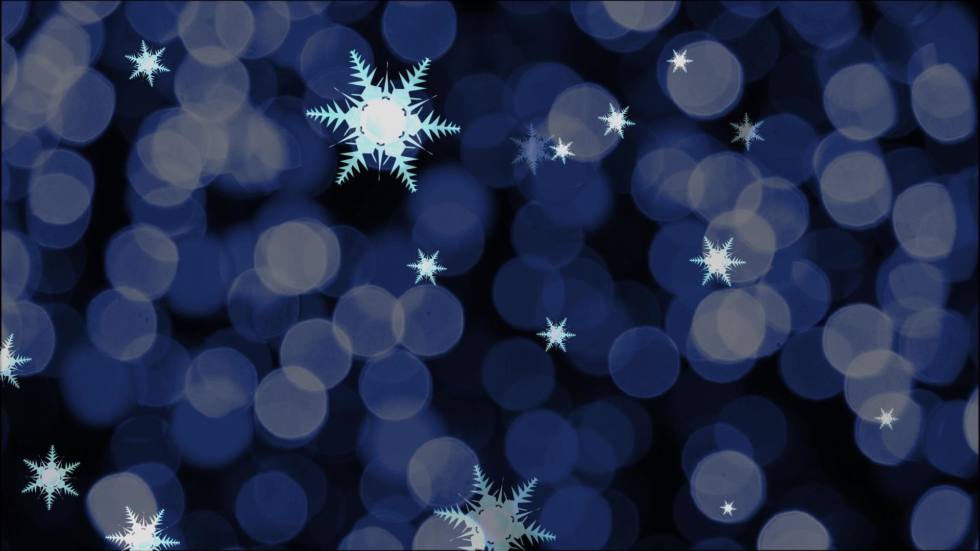 圣诞节和圣诞节前夕的雪花落下冰尘粒子元素闪烁视频的预览图