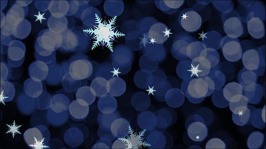 圣诞节和圣诞节前夕的雪花落下冰尘粒子元素闪烁视频的预览图