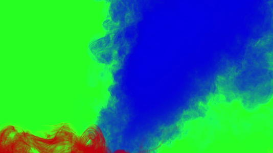创辉的烟雾在绿幕的映衬下慢慢飘过空间烟雾效应视频的预览图