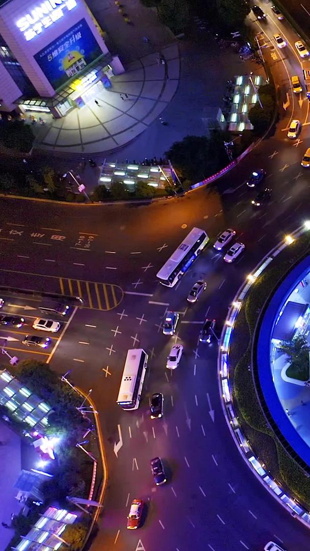 上海五角场中环立交桥彩蛋夜景航拍视频的预览图