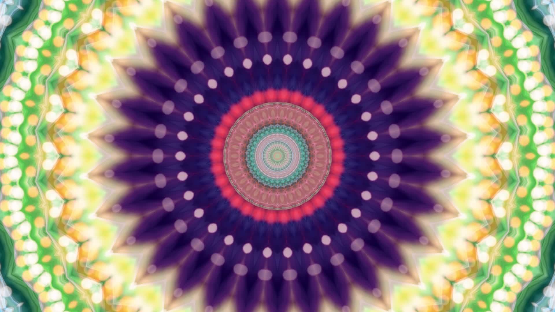抽象的彩色闪光背景设计艺术与曼达拉视频的预览图