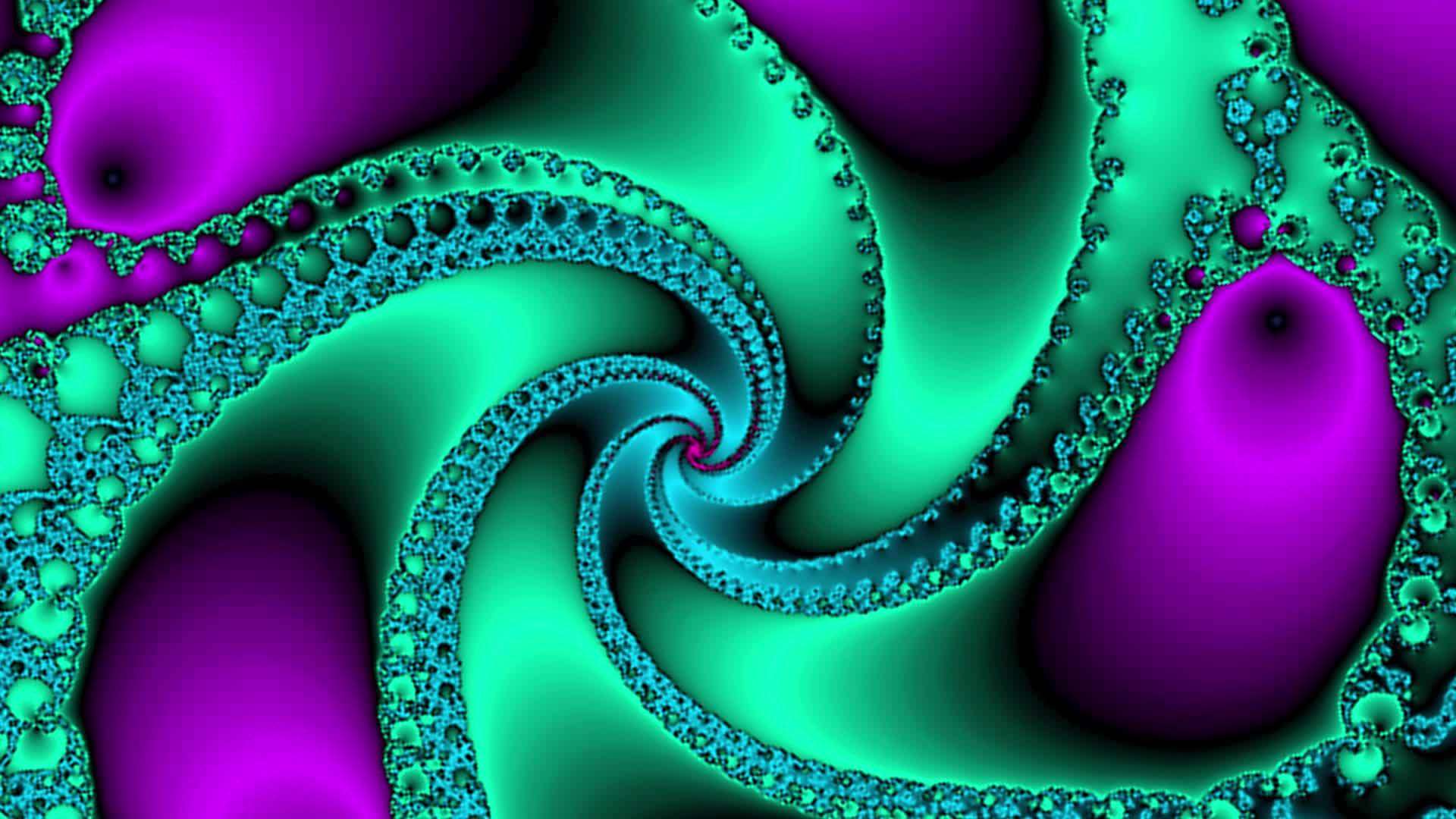 抽象的紫绿色纹理旋转折叠背景视频的预览图