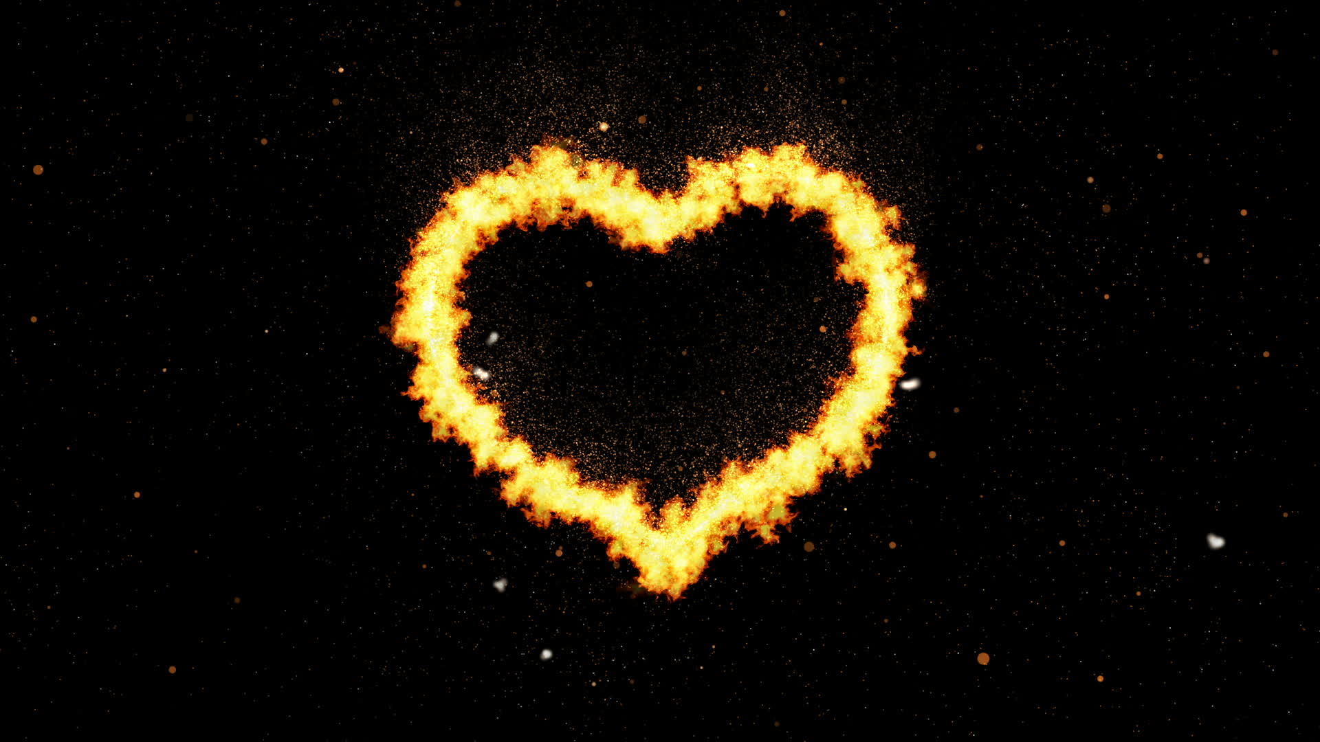 抽象心脏的火焰背景视频的预览图
