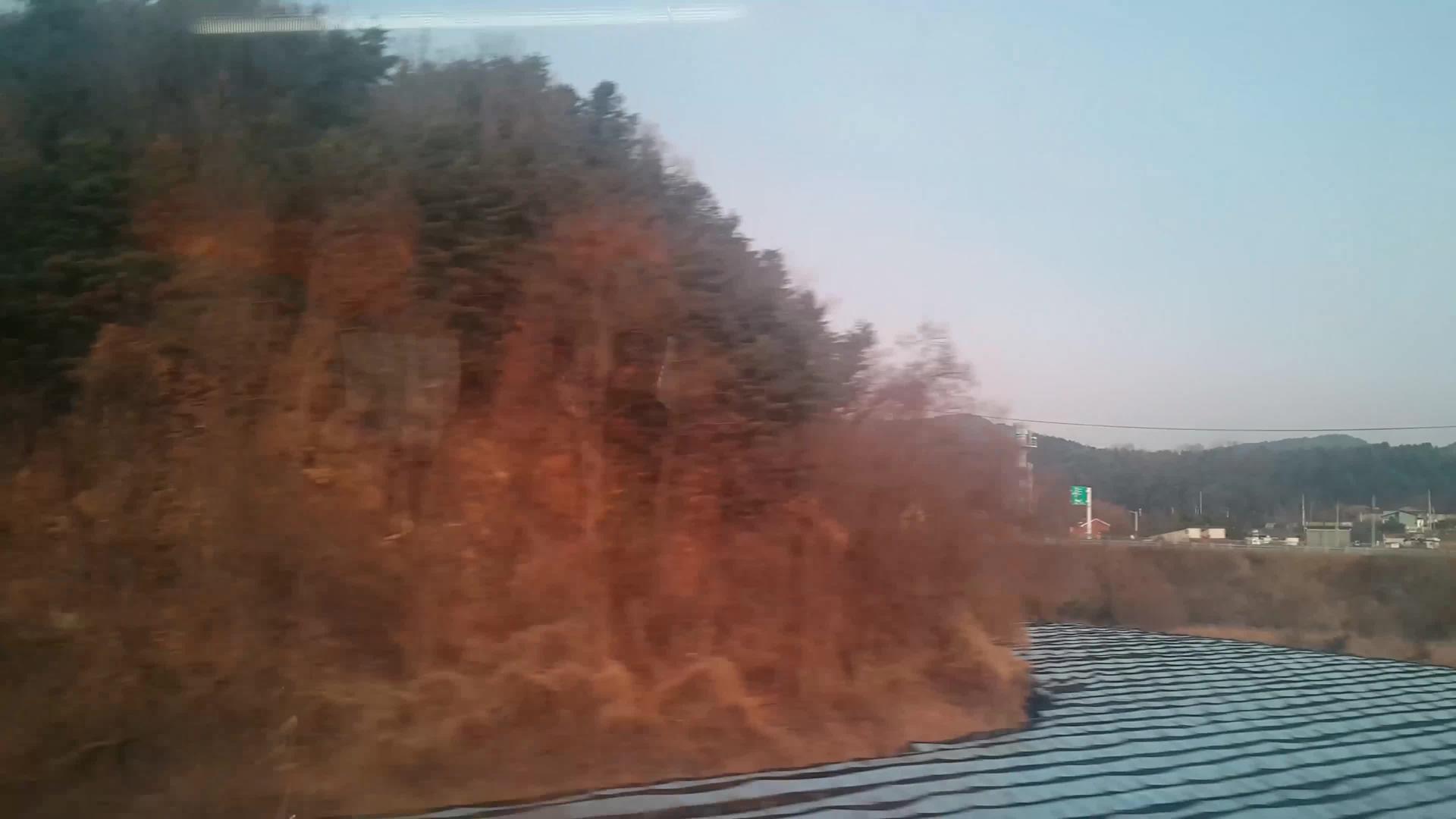 阳光明媚阳光明媚火车窗上的美景视频的预览图