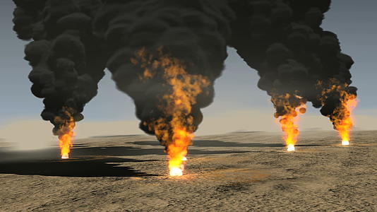 油田燃烧4k视频的预览图
