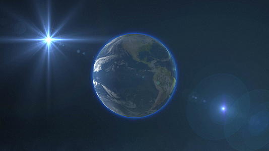 太阳中地球射线4k视频的预览图
