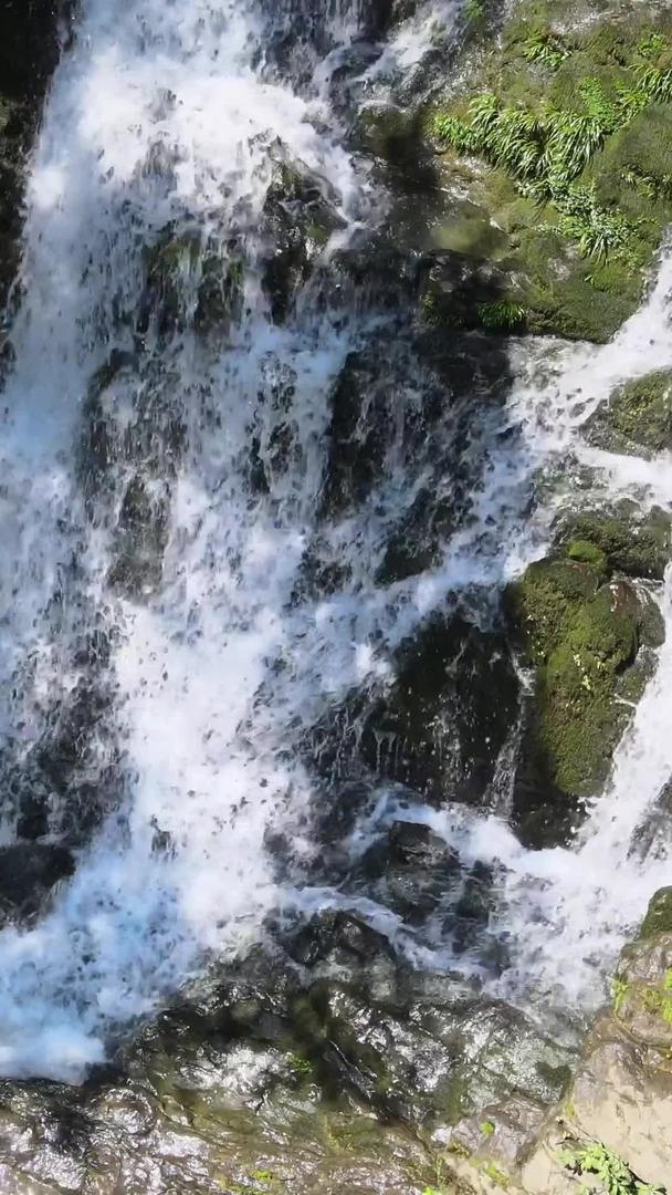 重庆黑山谷神龙洞瀑布航拍国家5A级旅游景点溪流视频的预览图