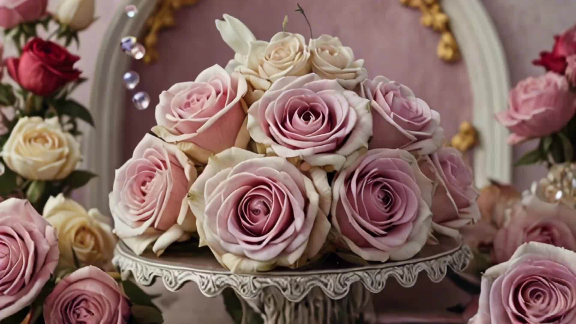 浪漫情人节粉红玫瑰视频的预览图