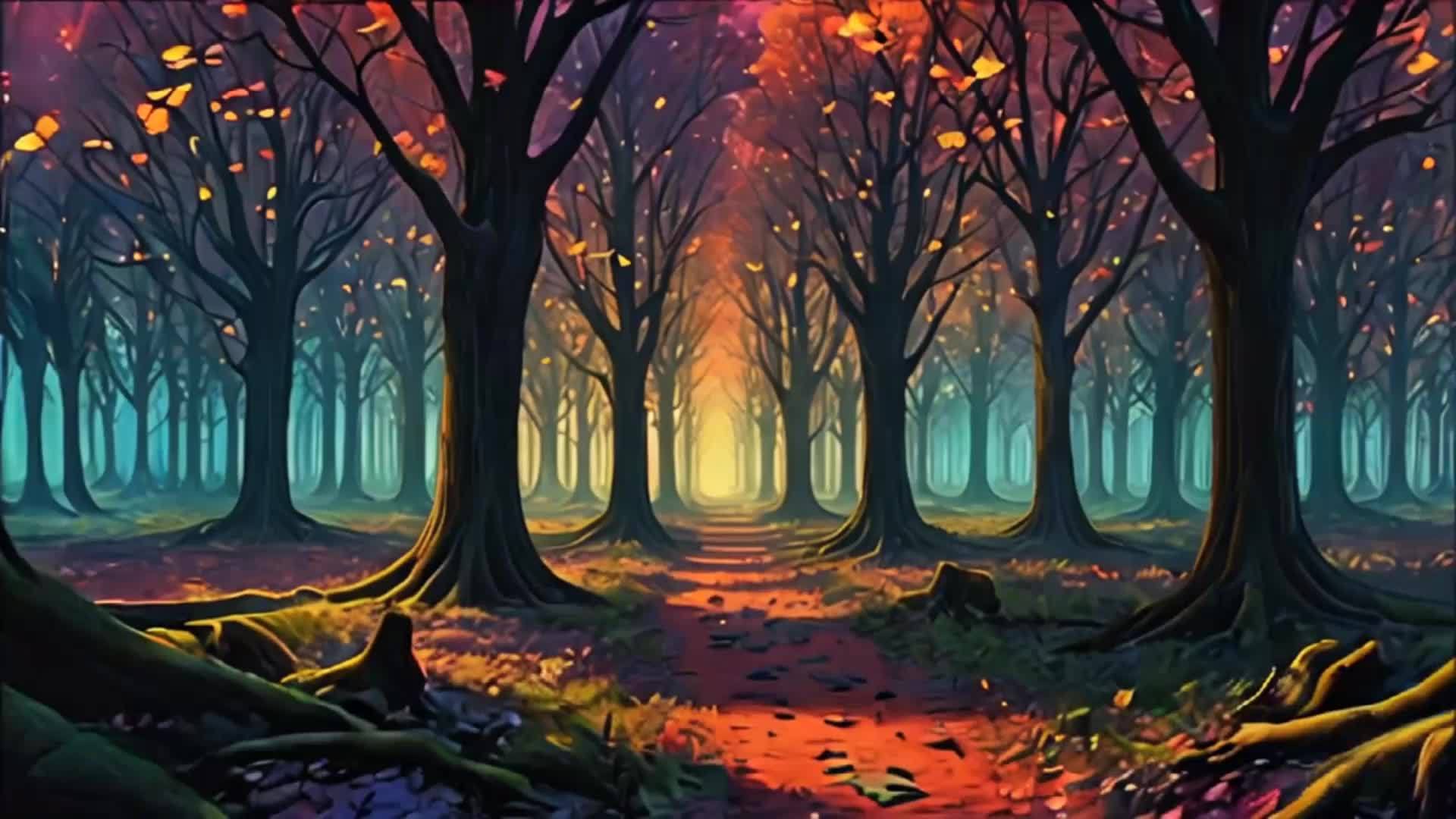 森林艺术概念插图视频的预览图