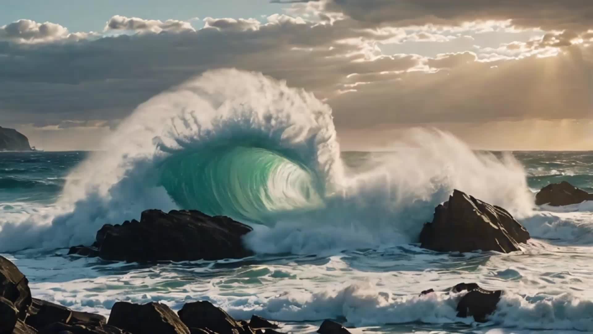 海浪上的海浪视频的预览图