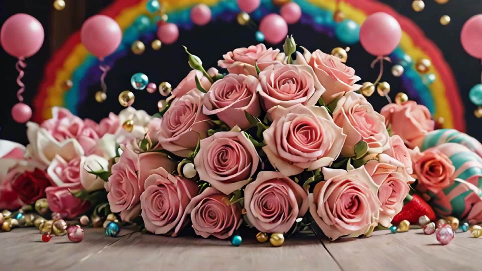 浪漫的玫瑰节日视频的预览图