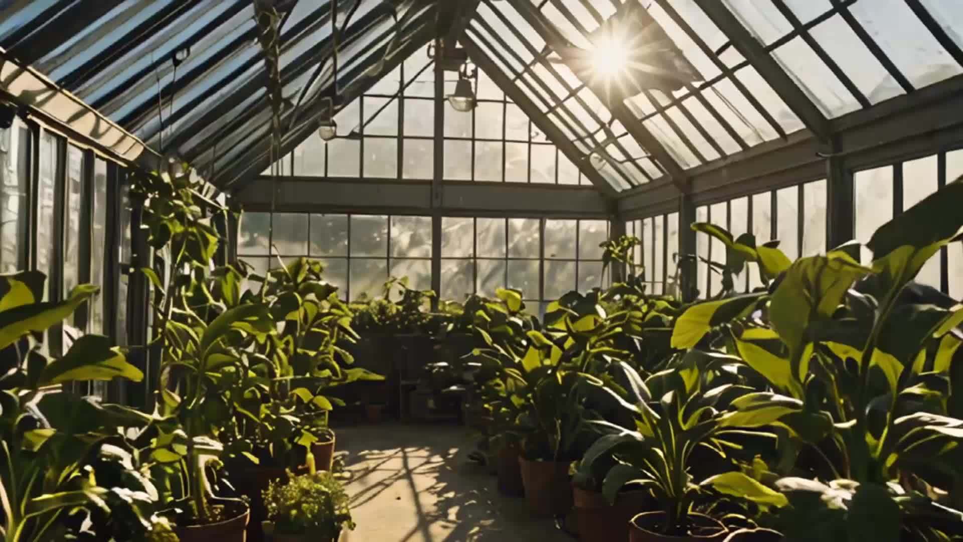 温室里的玻璃植被视频的预览图
